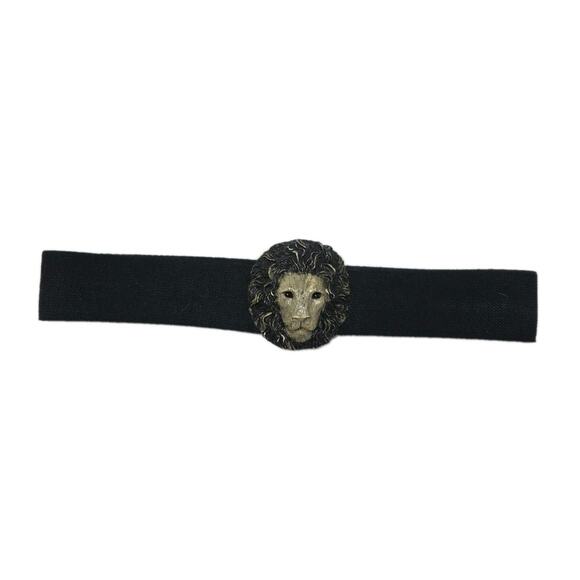 Charmant Belts Lion Head Buckle Women Large Black Elastic Stretch Statement Belt main image 6